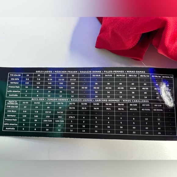 TYR Girls' Maxfit Swimsuit Atle- T-Splice navy/red size 8. - Picture 5 of 6